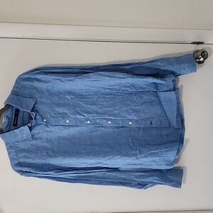 Nautica shirts blue large 100% linen